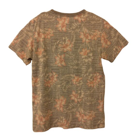 On The Byas tshirt mens M Medium gray floral all over print short sleeve pocket - Picture 2 of 8